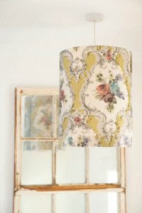 DIY Wallpaper A semi drum lampshade